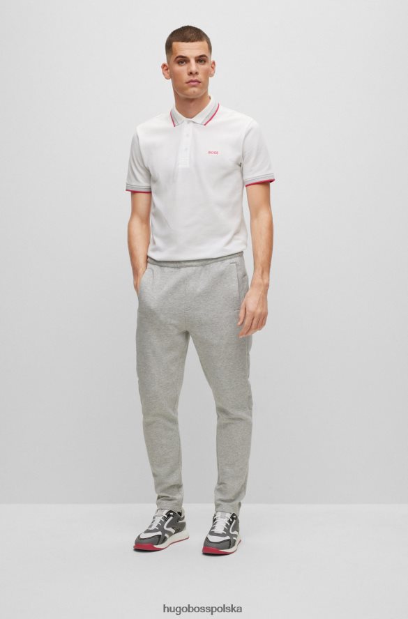 Hugo Boss biała koszulka polo Hugo z bawełny organicznej z zaokrąglonym logo biały R0X0H61214