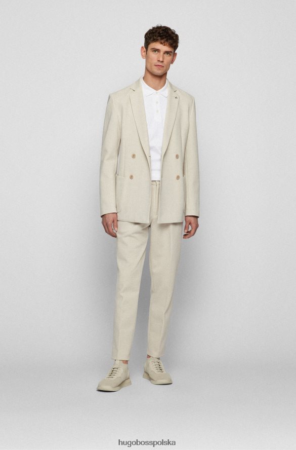 Hugo Boss biała koszulka polo z bawełny organicznej z haftowanym logo hugo biały R0X0H61006