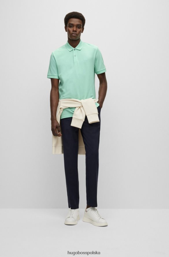 Hugo Boss jasnozielona koszulka polo Hugo z bawełny organicznej z haftowanym logo jasnozielony R0X0H61186