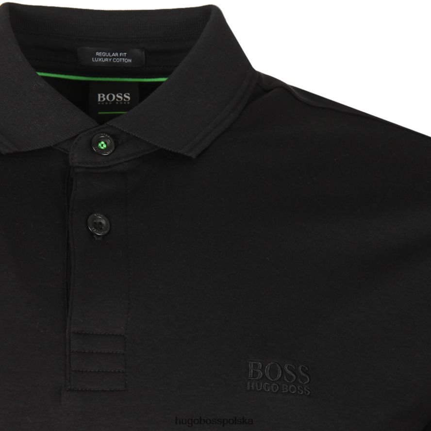 Hugo Boss koszulka polo l/s pirol 50392723 czarna czarny/szary/granatowy R0X0H6451