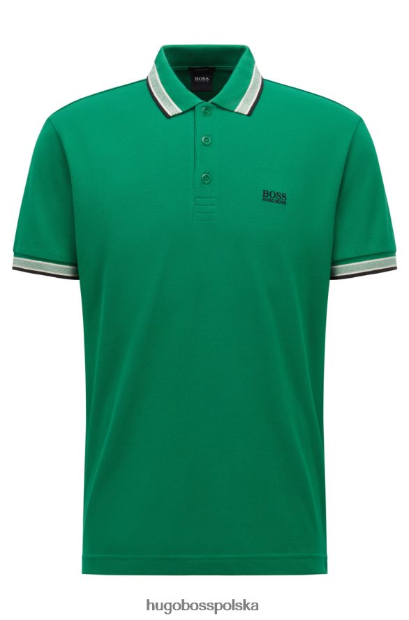 Hugo Boss koszulka polo niełuskana 2022 50398302 niebieska niebieski/zielony/czerwony R0X0H6153