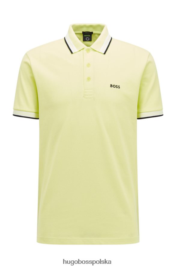 Hugo Boss koszulka polo niełuskana 50468983 jasnozielona jasnozielony/jasnoniebieski/jasnoróżowy/pastelowy róż/czerwony/jasnoróżowy/czarny/ciemnoróżowy/jasnobeżowy/ciemnoszary/ciemnoniebieski R0X0H694