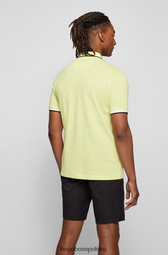 Hugo Boss koszulka polo niełuskana 50468983 jasnozielona jasnozielony/jasnoniebieski/jasnoróżowy/pastelowy róż/czerwony/jasnoróżowy/czarny/ciemnoróżowy/jasnobeżowy/ciemnoszary/ciemnoniebieski R0X0H694