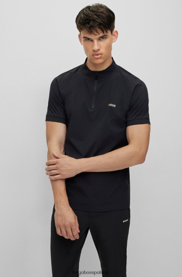 Hugo Boss koszulka polo o dopasowanym kroju, wykonana z wygodnego, elastycznego materiału, w kolorze czarnym hugo czarny R0X0H63298