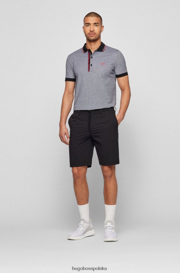 Hugo Boss koszulka polo o dopasowanym kroju z markową listwą hugo w kolorze szarym szary R0X0H61059