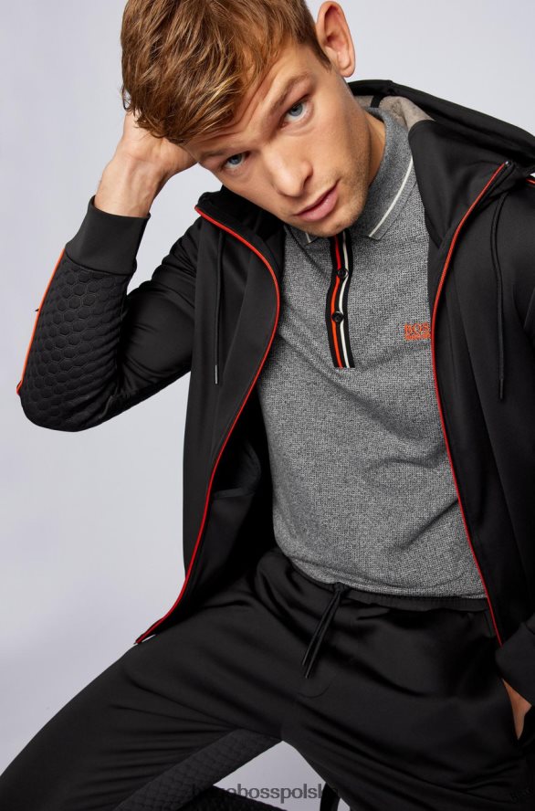 Hugo Boss koszulka polo paddy2 50456114 czarna czarny/granatowy R0X0H6208