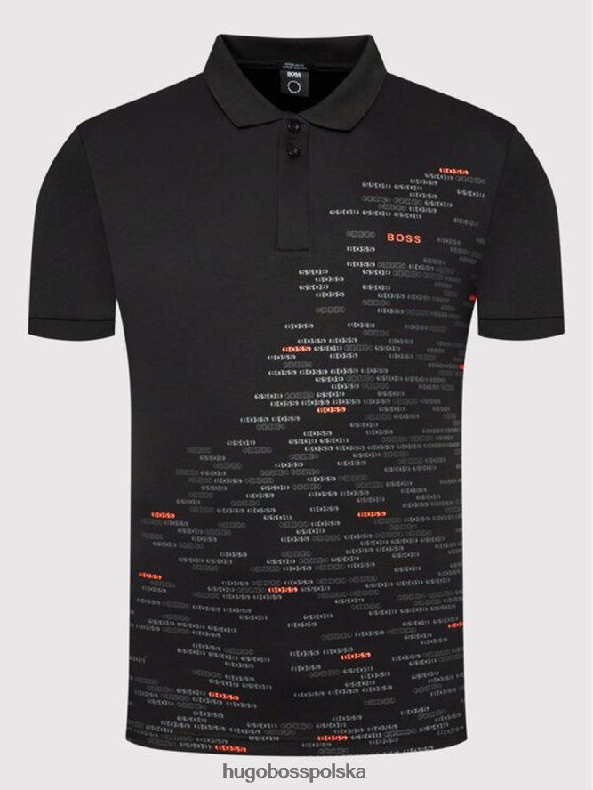Hugo Boss koszulka polo paddy4 50464559 czarna czarny/fioletowy R0X0H635
