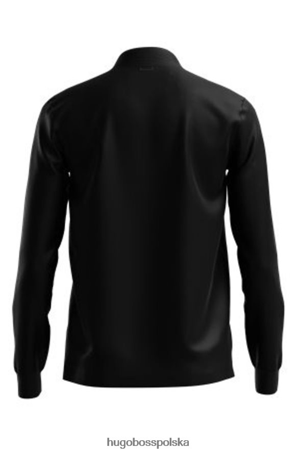 Hugo Boss koszulka polo pado l/s 50391826 czarna czarny R0X0H6351