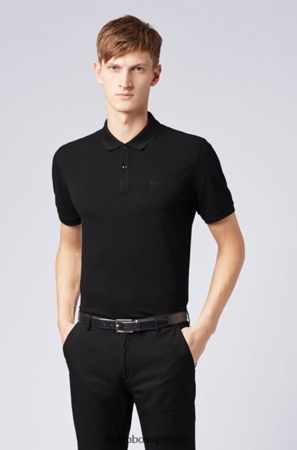 Hugo Boss koszulka polo pallas nos - 50303542 biała biały/granatowy/czarny R0X0H6442