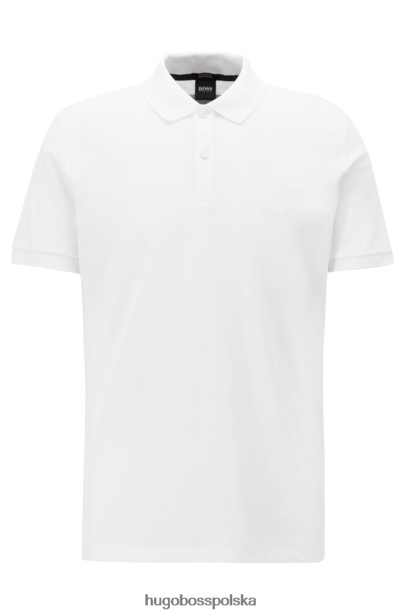 Hugo Boss koszulka polo pallas nos - 50303542 biała biały/granatowy/czarny R0X0H6442