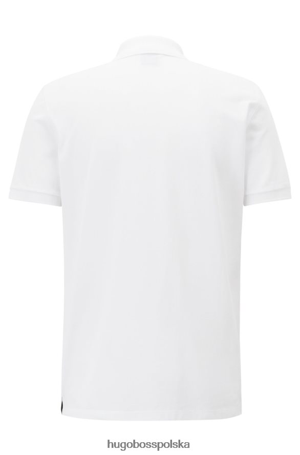 Hugo Boss koszulka polo pallas nos - 50303542 biała biały/granatowy/czarny R0X0H6442