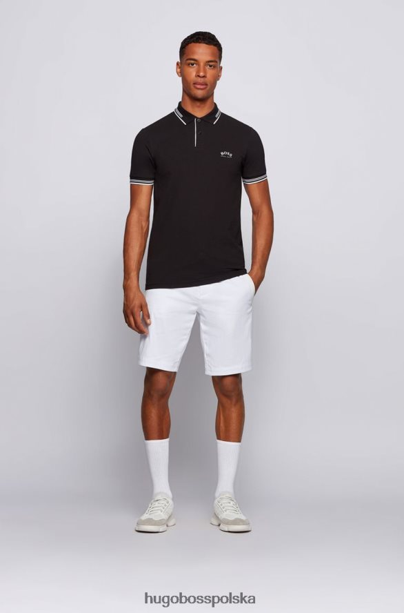 Hugo Boss koszulka polo paul curved nos - 50412675 czarna czarny/granatowy/złoty/niebieski/biały R0X0H6317