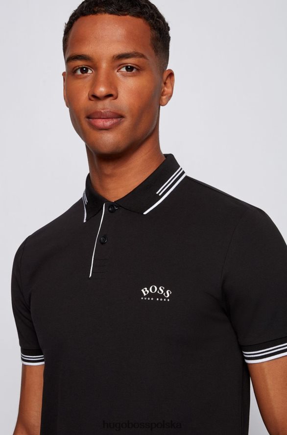 Hugo Boss koszulka polo paul curved nos - 50412675 czarna czarny/granatowy/złoty/niebieski/biały R0X0H6317