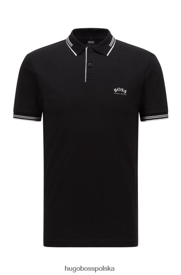 Hugo Boss koszulka polo paul curved nos - 50412675 czarna czarny/granatowy/złoty/niebieski/biały R0X0H6317