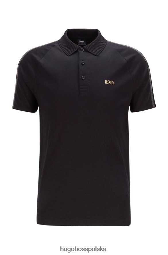 Hugo Boss koszulka polo paul gold 50448654 czarna czarny/biały/granatowy R0X0H6299