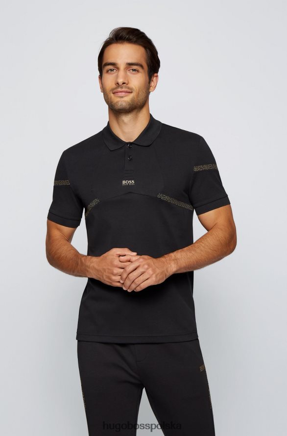 Hugo Boss koszulka polo paul pixel 50464578 czarna czarny/granatowy R0X0H6207