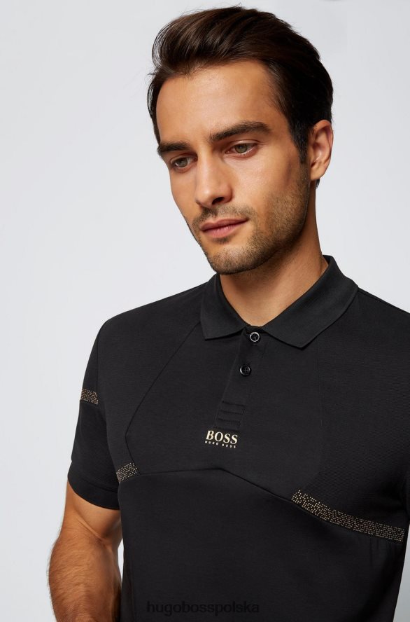 Hugo Boss koszulka polo paul pixel 50464578 czarna czarny/granatowy R0X0H6207