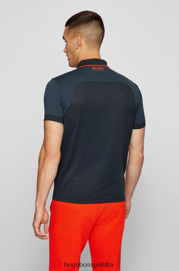 Hugo Boss koszulka polo pauletech 50456116 czarna czarny R0X0H6206