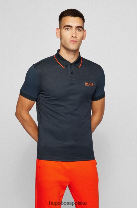 Hugo Boss koszulka polo pauletech 50456116 czarna czarny R0X0H6206