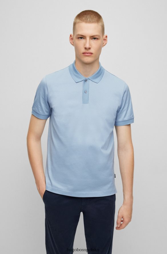 Hugo Boss koszulka polo slim-fit z merceryzowanej bawełny hugo w kolorze jasnoniebieskim jasny niebieski R0X0H62848