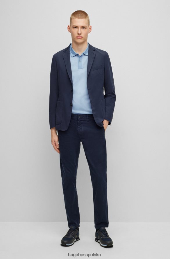 Hugo Boss koszulka polo slim-fit z merceryzowanej bawełny hugo w kolorze jasnoniebieskim jasny niebieski R0X0H62848