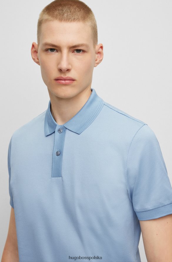 Hugo Boss koszulka polo slim-fit z merceryzowanej bawełny hugo w kolorze jasnoniebieskim jasny niebieski R0X0H62848