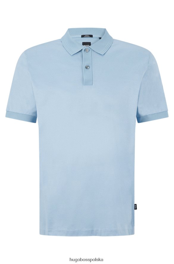 Hugo Boss koszulka polo slim-fit z merceryzowanej bawełny hugo w kolorze jasnoniebieskim jasny niebieski R0X0H62848