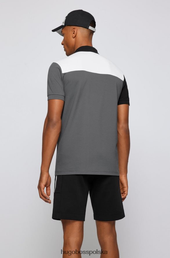 Hugo Boss polo paddy5 50466427 ciemnoszary ciemno szary R0X0H692