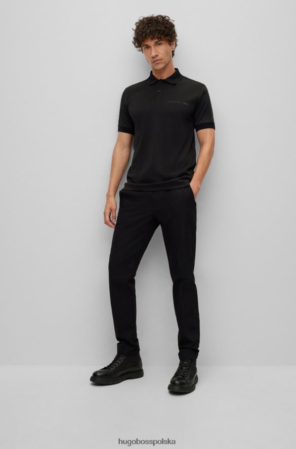 Hugo Boss porsche x interlock – bawełniana koszulka polo o dopasowanym kroju czarny R0X0H62588
