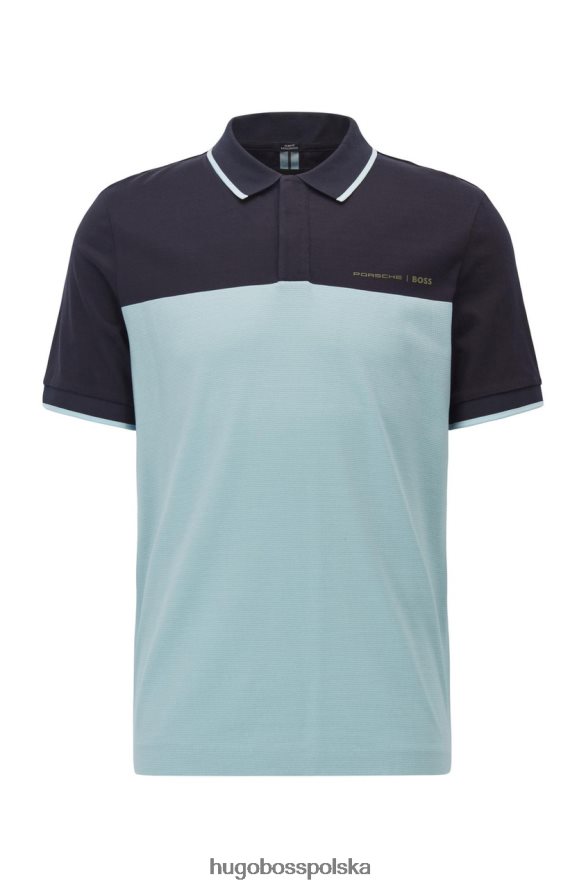Hugo Boss x porsche polo phillipson 50466070 turkusowy turkus R0X0H657