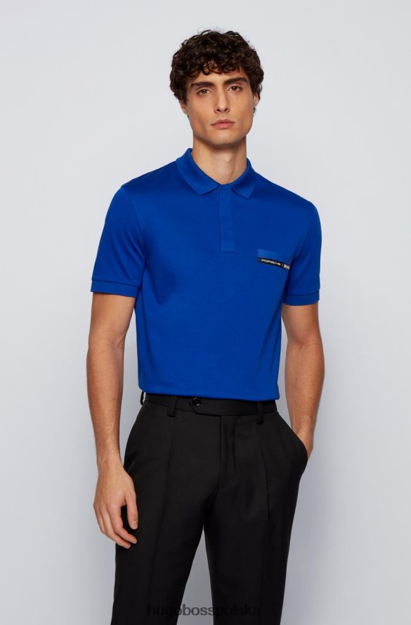 Hugo Boss x porsche s/s polo polston 50449394 niebieski niebiesko-czarny R0X0H6895