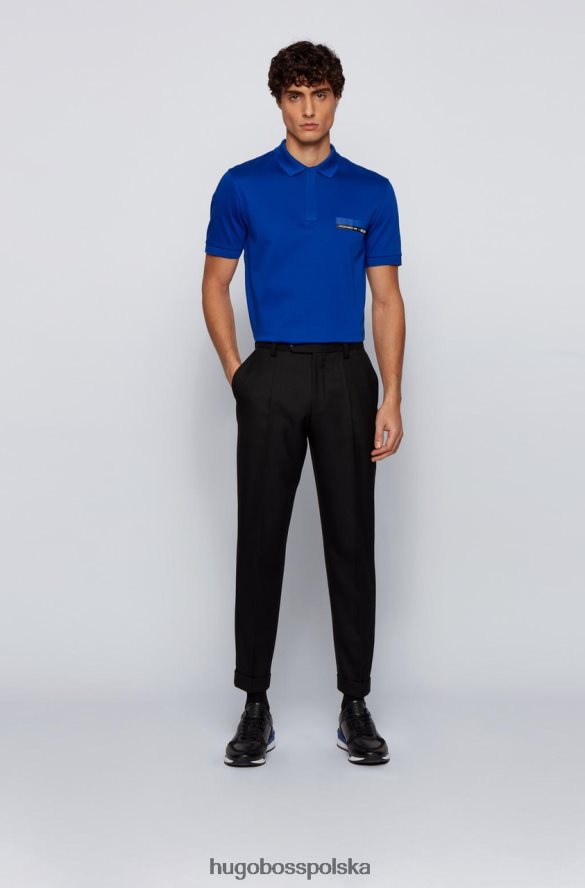 Hugo Boss x porsche s/s polo polston 50449394 niebieski niebiesko-czarny R0X0H6895