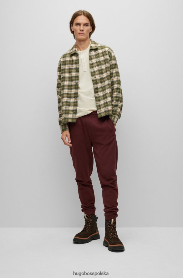 Hugo Boss Biała koszulka hugo o regularnym kroju z bawełnianym dżersejem i dekoltem w kształcie henleya biały R0X0H62355