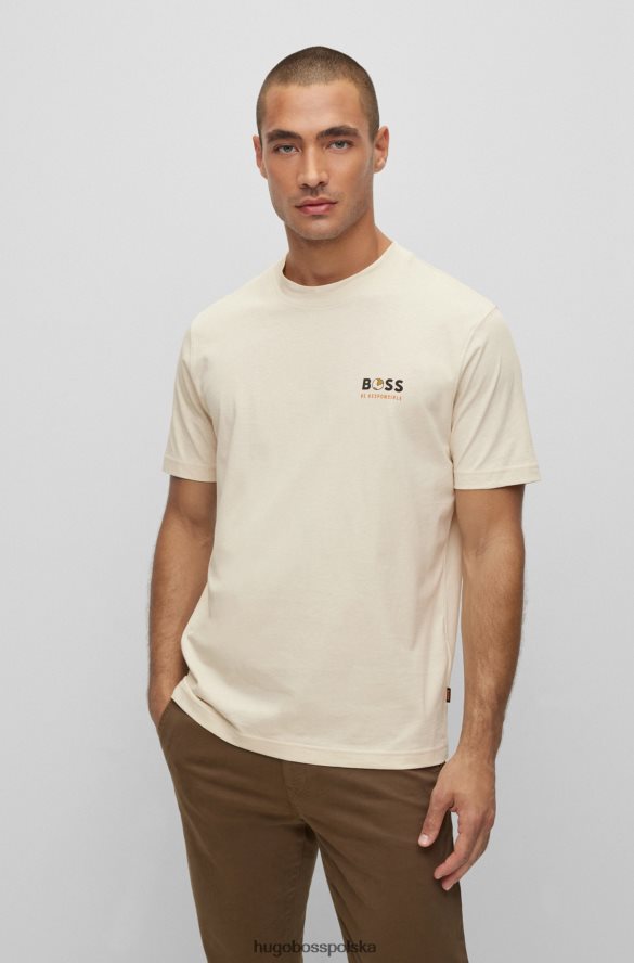 Hugo Boss Biała koszulka o swobodnym kroju z logo Hugo w kolorze recot2 biały R0X0H63465