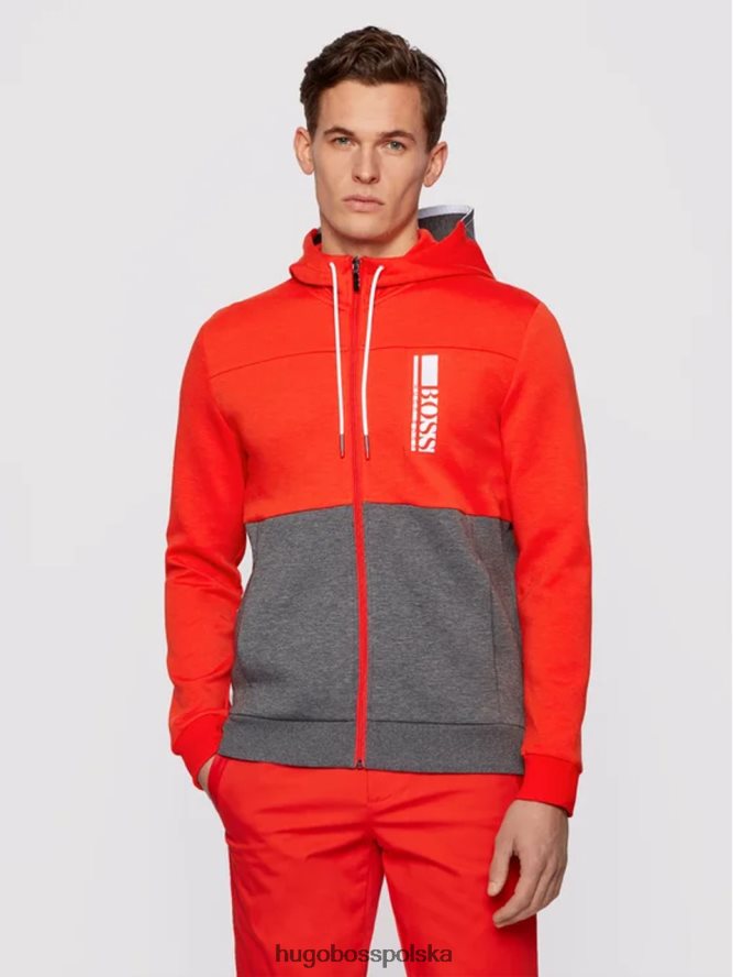 Hugo Boss Bluza zapinana na zamek saggy 50447024 granatowa granatowy/szary/pomarańczowy R0X0H6239