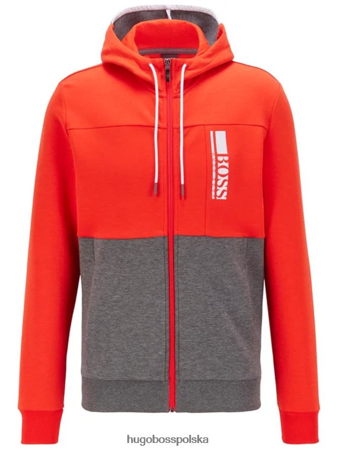Hugo Boss Bluza zapinana na zamek saggy 50447024 granatowa granatowy/szary/pomarańczowy R0X0H6239