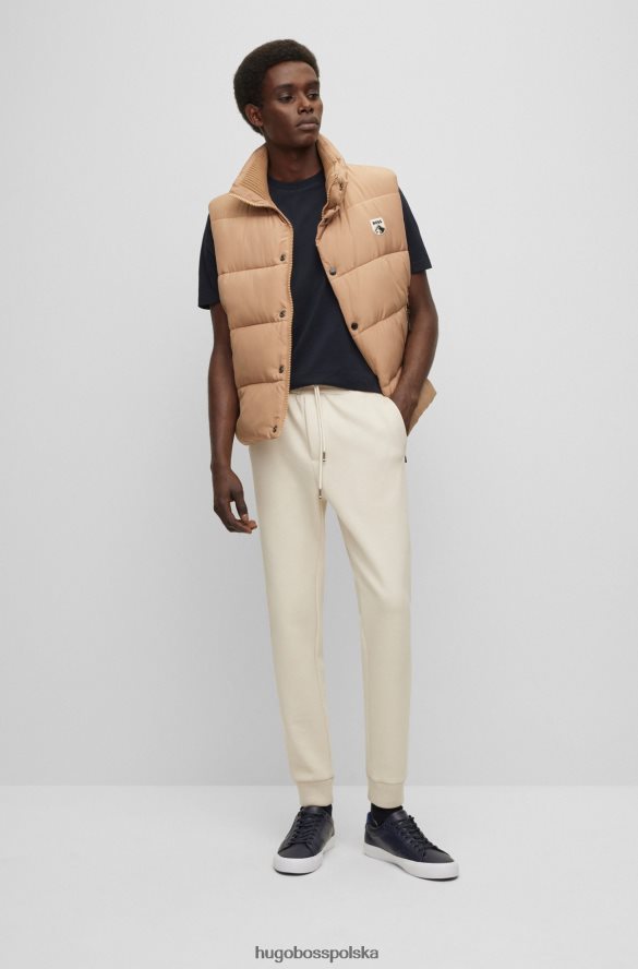 Hugo Boss Ciemnoniebieska koszulka z bawełnianego jerseyu hugo o regularnym kroju ciemny niebieski R0X0H63253