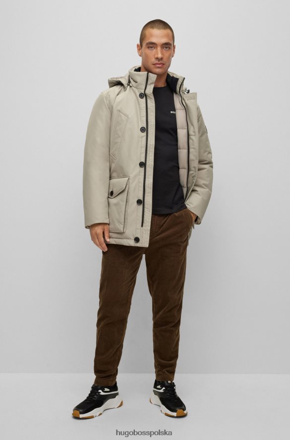 Hugo Boss Czarna koszulka z bawełnianego jerseyu hugo z grafiką i brandingiem czarny R0X0H63153