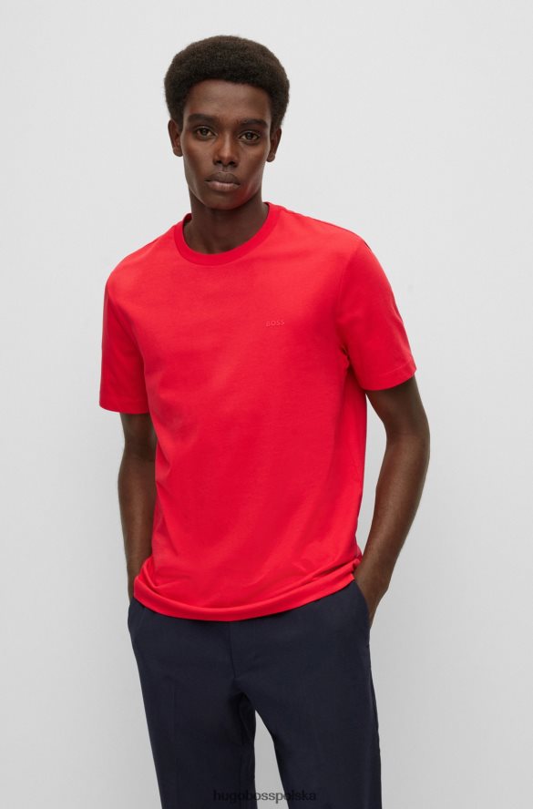 Hugo Boss Czerwony T-shirt z logo Hugo o regularnym kroju, wykonany z bawełnianego dżerseju czerwony R0X0H62243