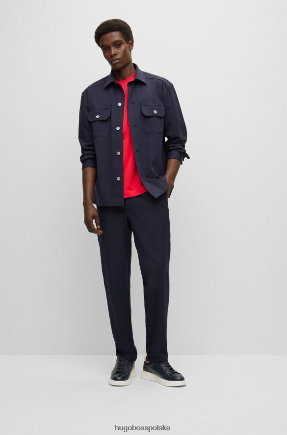 Hugo Boss Czerwony T-shirt z logo Hugo o regularnym kroju, wykonany z bawełnianego dżerseju czerwony R0X0H62243