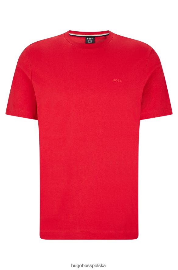 Hugo Boss Czerwony T-shirt z logo Hugo o regularnym kroju, wykonany z bawełnianego dżerseju czerwony R0X0H62243