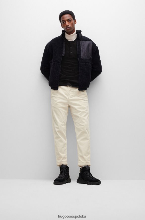 Hugo Boss Hugo T-shirt o regularnym kroju z dekoltem w kształcie henleya, z bawełnianego dżerseju w kolorze czarnym czarny R0X0H62356