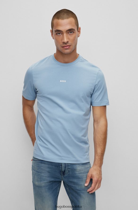 Hugo Boss Hugo T-shirt o swobodnym kroju z elastycznej bawełny z nadrukiem logo w kolorze jasnoniebieskim jasny niebieski R0X0H61170