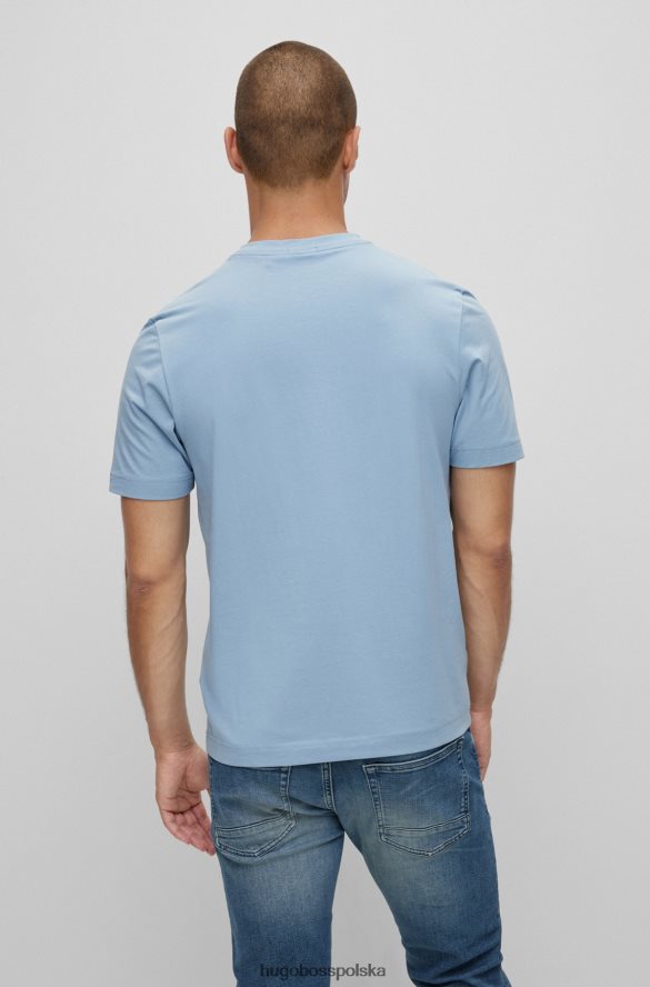 Hugo Boss Hugo T-shirt o swobodnym kroju z elastycznej bawełny z nadrukiem logo w kolorze jasnoniebieskim jasny niebieski R0X0H61170