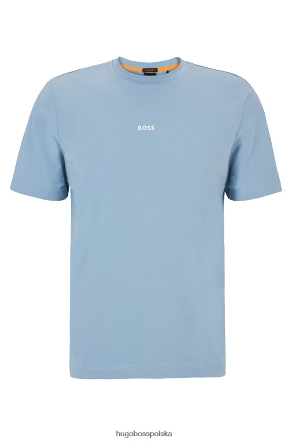 Hugo Boss Hugo T-shirt o swobodnym kroju z elastycznej bawełny z nadrukiem logo w kolorze jasnoniebieskim jasny niebieski R0X0H61170