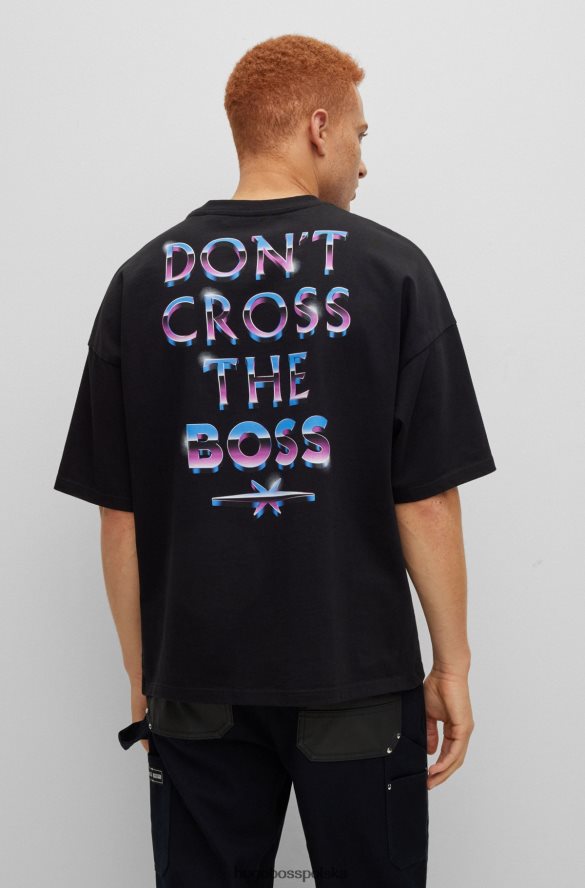 Hugo Boss Hugo x phipps T-shirt o swobodnym kroju z bawełny organicznej czarny R0X0H62538
