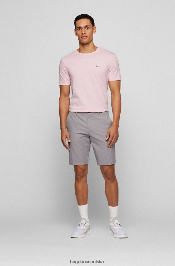 Hugo Boss Jasnoróżowa koszulka Hugo o regularnym kroju z logo, wykonana z bawełny organicznej jasnoróżowy R0X0H61139