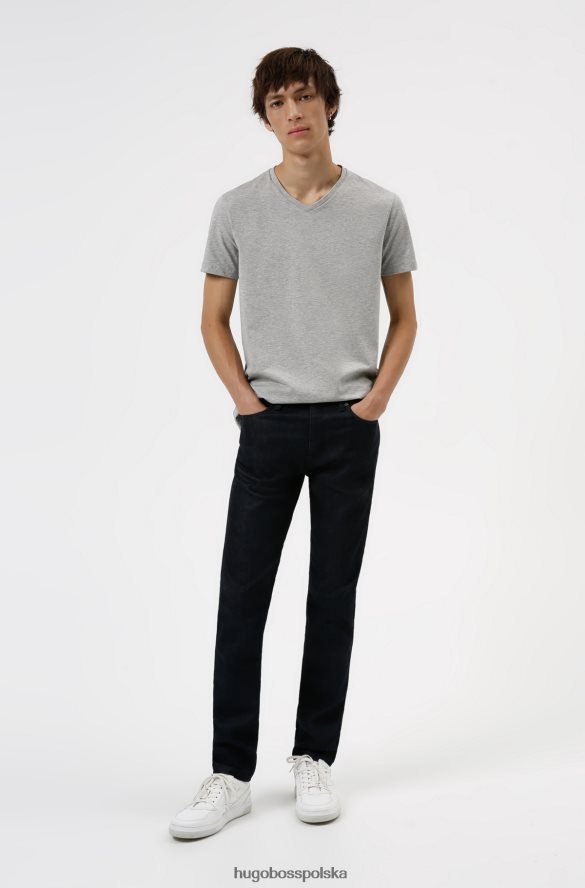 Hugo Boss Jasnoszary zestaw dwupaków Hugo z dekoltem w kształcie litery V, wykonany z elastycznego dżerseju bawełnianego jasnoszary R0X0H61978