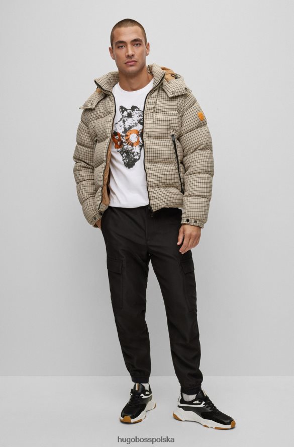 Hugo Boss Koszulka hugo z bawełnianego jerseyu z grafiką logo w kolorze białym biały R0X0H62736