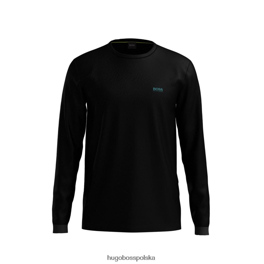 Hugo Boss Koszulka l/s togn 50399925 czarna czarny szary R0X0H6423